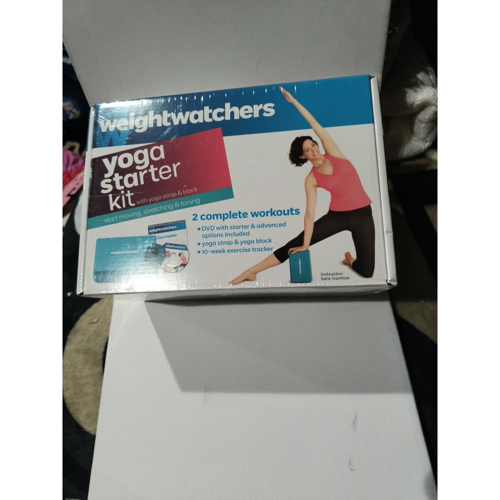 Weight Watchers Yoga Starter Kit with Strap, Block, DVD & Tracker - New Sealed